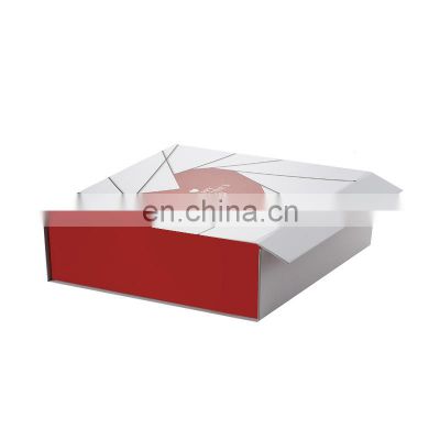 Custom magnetic flap closure cardboard rigid gift wrapping box wholesale