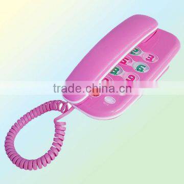 Promotion colorful button pink trimline telephone