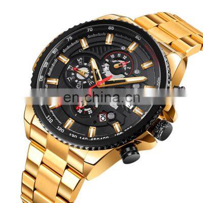 relojes skmei m023 men mechanical watch automatic watch stainless steel gold watch