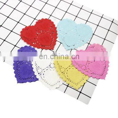 Top Selling Colorful Valentine Heart Shape Paper Lace Doily photo-5