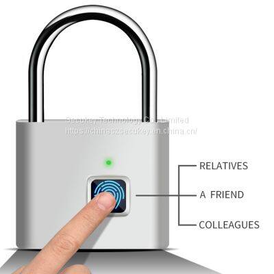 Secukey Fingerprint Padlock IP62 Waterproof Smart Digital Zinc Alloy Fingerprint Lock Keyless Intelligent Door Lock photo-3