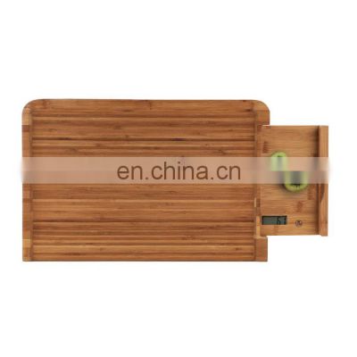 Bamboo Chopping Board with Removable Electronic Kitchen Scale