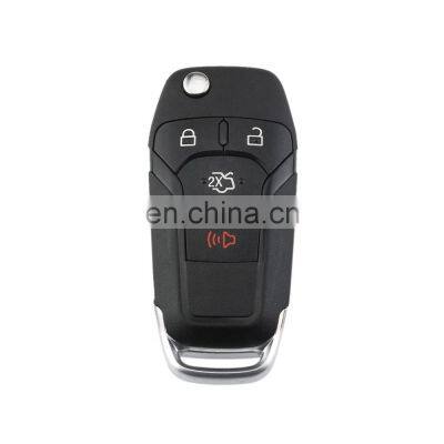 Keyless Entry 4 Buttons Remote Key Fob Shell Case For Ford Fusion Escort Focus Mondeo Ranger Car Flip Folding Key Cover