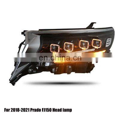 Head Lamp car body kits for Prado FJ150 2018-2020 head light auto parts