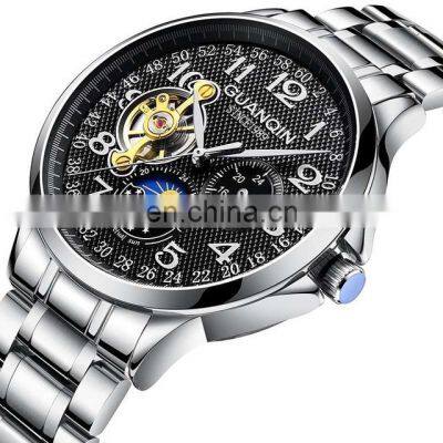 Guanqin 16212 Cheap Price Men Automatic Watches Custom Mechanical Tourbillon Fashion Logo Watches photo-2