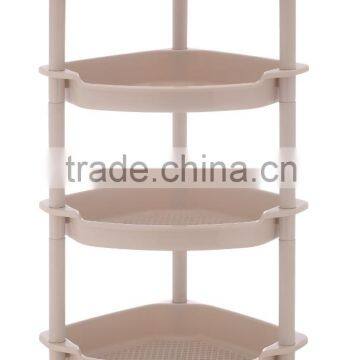 Plastic bathroom storage racks/4 layer plastic rack/household plastic items With wheels