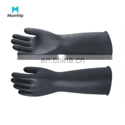 Heavy Duty Chemical Resistant Natural Rubber Safety Working Worker's Construction Gloves For Labor Protection