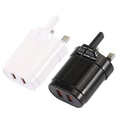 Portable US EU UK 18W 5v 2.4A Charger For Iphone Cell Phones Dual Usb A Charger Wall Power Adapter