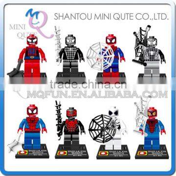 Mini Qute DLP 8pcs/set Marvel Avenger Spiderman hero Captain America boys building block action figures educational toy NO.9001