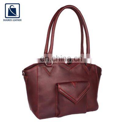 Anthracite Fitting Eye Catching Design Premium Luxury Stylish Look Women Genuine Leather Satchel Bag at Best Price photo-2