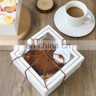 Customized LOGO Kraft Paper Cookie Cup Cake Box With PVC Window Plastic Printed Cupcake Packaging Boxes photo-5