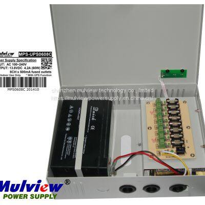 Multiple Output 8CH 13.8V120W CCTV Camera UPS Uninterruptible Power Supply With Battery Charge Function Ce FCC
