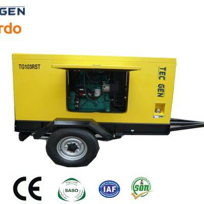 75kW Mobile Trailer Generator Powered by Weifang Ricardo R6105ZD Diesel Engine With Sundproof Canopy photo-3