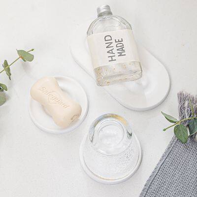 Wholesale Wave Engraving Absorbent Diatomite Stone Coasters Set photo-4