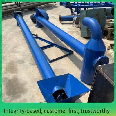 159 Stainless Steel Tubular Screw Conveyor, Mobile Auger Feeder, Double-shaft Trough U-type Feeder