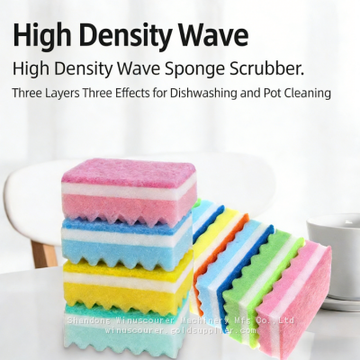 Esponja de escovação para limpeza de cozinha, esponja para lavar louça