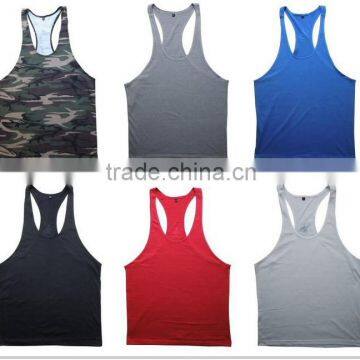 Men's custom colorful string gym singlets