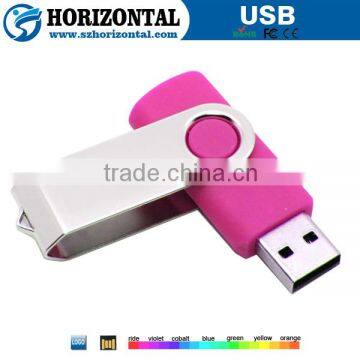 2GB plastic swivel usb flash drive with logo