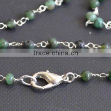 necklace natural non-oiled emerald