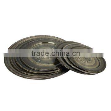 Vietnam Style Stainless Steel Serving Dish, Large Round Copper Serving Tray photo-4