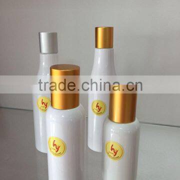 Skin care use cosmetic plastic bottle with gold cap