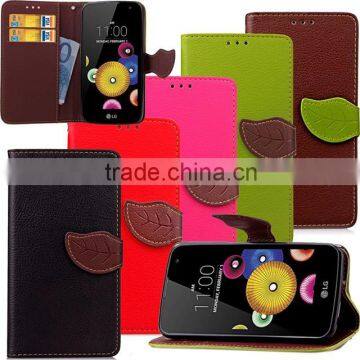 Leaf Leather Case for LG K4, for LG new product, For LG K4 Phone case