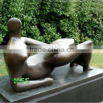 Abstract metal nude lady statue