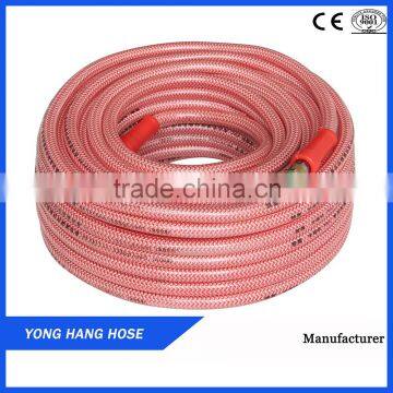 High Quality Fexible Pvc Transparent Red Braided Hose Pipe For Asia Market