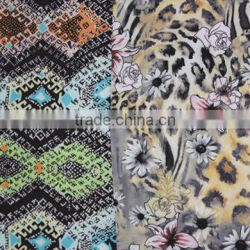 Flora design 4 way strech different digital printed fabric for summer derss