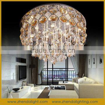 Decorative lighting Crystal circular led ceiling light for bedroom or living room