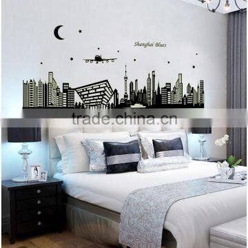 ALFOREVER Shanghai City home wall decals glow in dark