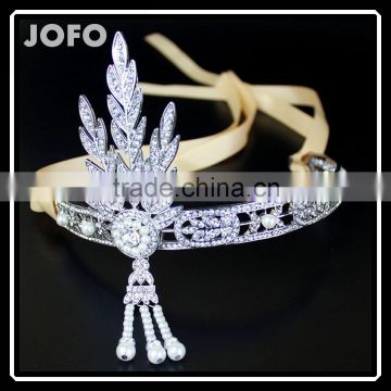 Gatsby Hot Sale Top Quality Bridal Tiara Rhinestone Hair Accessories