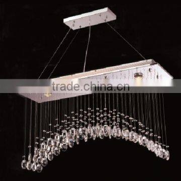 Modern Luxury Popular Layered Hall Huge Reception Room Crystal Droplet Ceiling Lamp