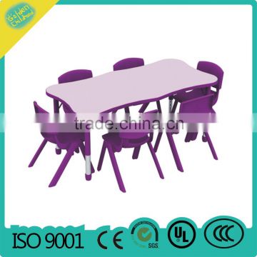 Funny Colorful 6 People Adjustable Kindergarten School Furniture