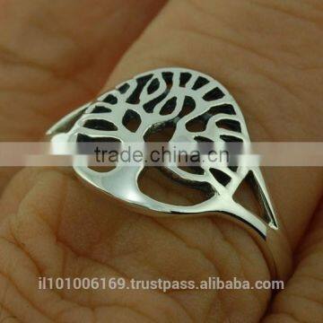 Tree of Life Plain Sterling Silver Ring, Rp802 photo-2