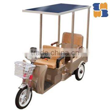 2015 hot sell three wheel 60V solar electric battery operated tricycle, rickshaw passenger tricycle for India