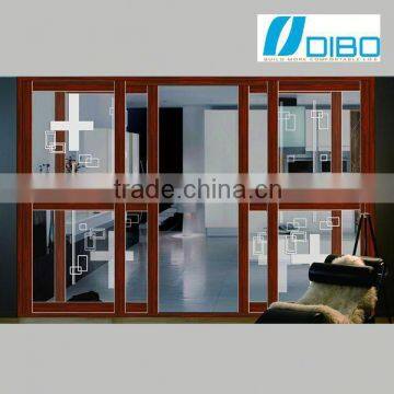 Modern design Double Glass electrophoresis slide door for bath