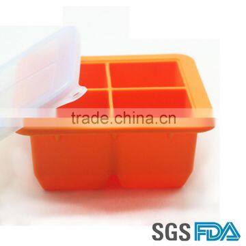 Four Cavity Custom Silicone Ice Tray/Food Storage Box/Cake Baking Mold photo-2