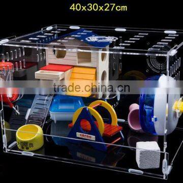 Fancy Acrylic Hamster Cage Cute Hamster House and Box Acrylic Pets Box and Carriers Quality Choice photo-3