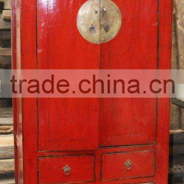 Chinese antique red wedding cabinet