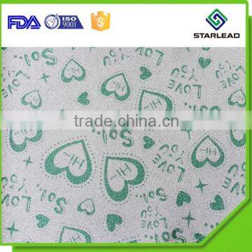 Fine quality sparkling laser heart shape cold laminating film with eva coated