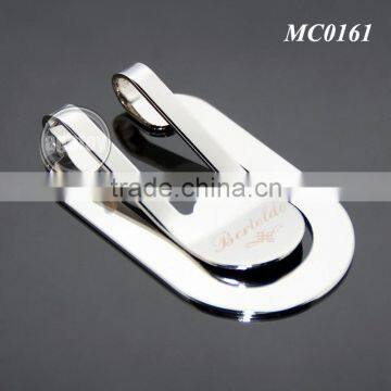 Customized Brand Name High Polished Stainless Steel Metal Laser Engraved Money Clip photo-6