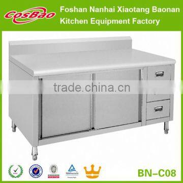 Commercial Stainless Steel Kitchen Cabinet With Sliding Doors And Backsplash BN-C01 Quality Choice photo-5