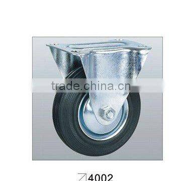 Rubber caster with steel core,roller bearing