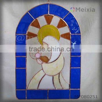 MF080251 china wholesale tiffany style stained glass wall hanging for christmas ornament hanging                        
                                                Quality Choice