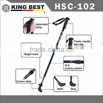 KING BEST Popular 2-SECTION Nordic Walking Stick Carbon Trekking Pole Walking Nordic Walking Stick photo-3