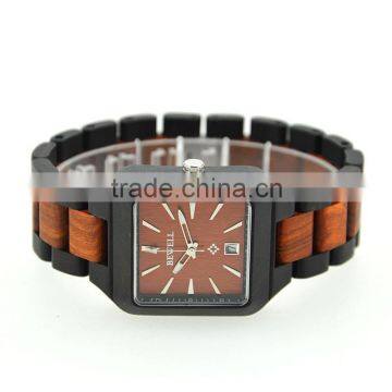2016 Natural Eco-friendly New Design Wooden Wrist Watchmen Size,case Diameter is 40mm,red Sandalwood Case and Band 2315 Movement photo-2
