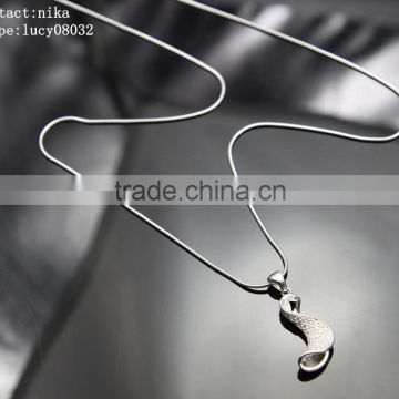 2016 high quality hot sale face book 925 sterling silver necklace Chinese supplier 925 silver necklace