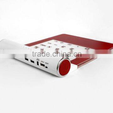 USB Mouse Mat with Calculator USB HUB and Speaker with LED light