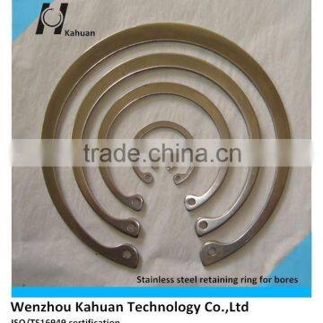 China Nonmagnetic retaining ring for bores Spring steel material for sales